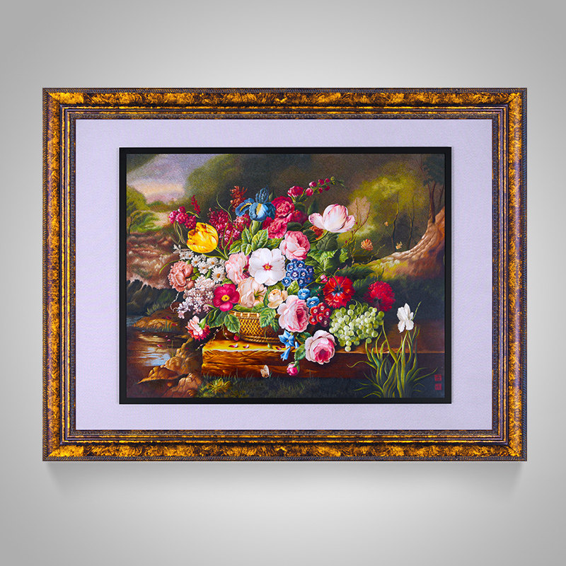 苏绣成品挂画客厅真丝纯手工玄关刺绣绣花油画装饰画餐厅壁画墙画