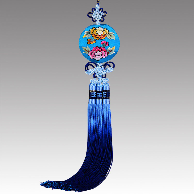 江南绣庄苏绣成品苏州特色刺绣汽车挂件手工工艺礼品国色天香