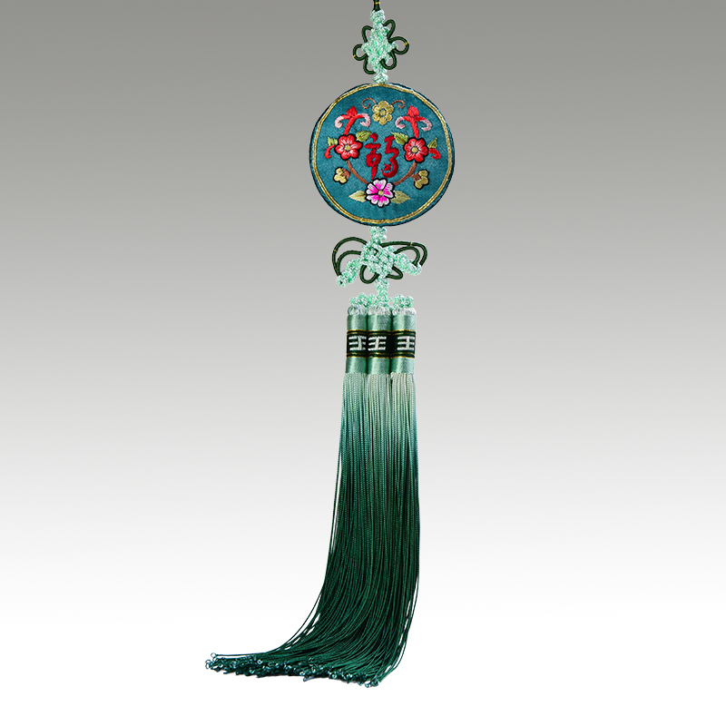 汽车挂件平安符出入平安纯手工车内挂饰创意手工刺绣苏绣工艺品