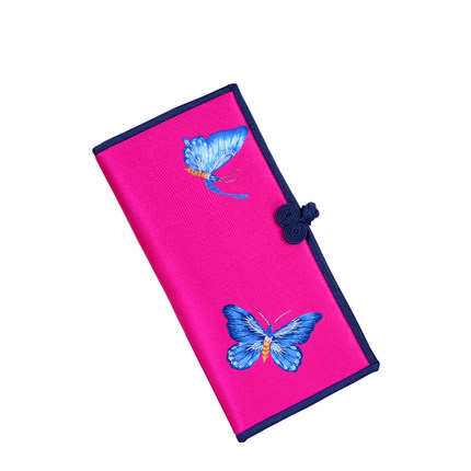 江南绣庄 中国风苏绣成品钱包民族特色刺绣手工艺老外礼品