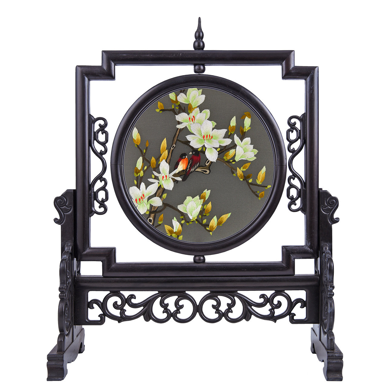 电视柜装饰品摆件客厅桌子摆设小饰品创意办公室工艺品苏绣双面绣