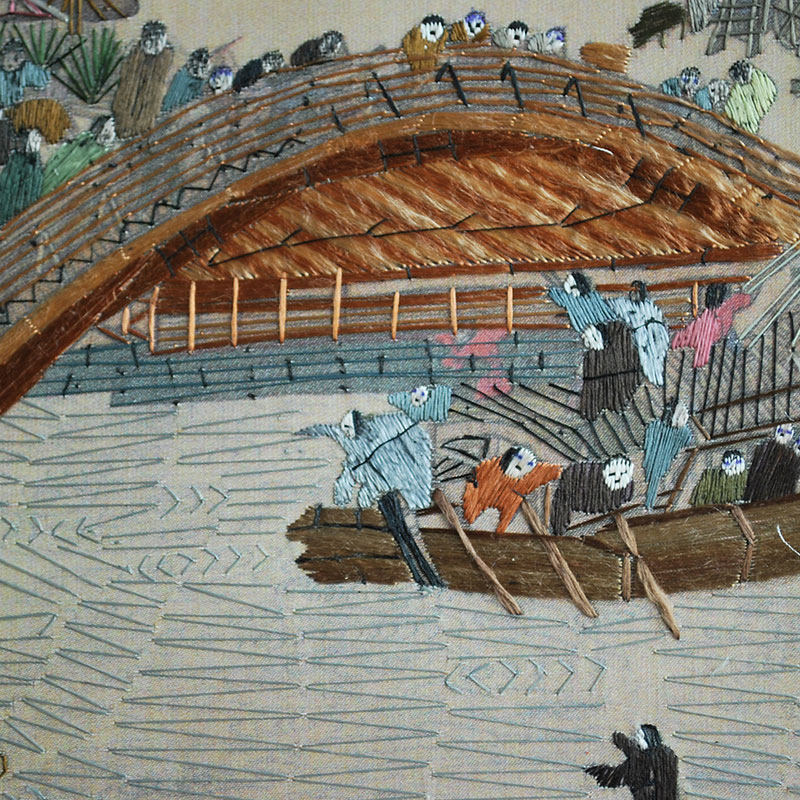 江南绣庄苏绣成品  手工刺绣画 精品装饰画软裱礼品 清明上河图