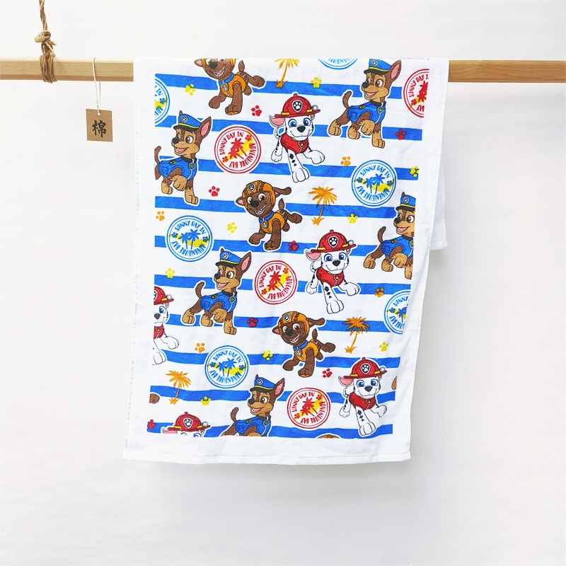 纯棉浴巾可爱汪汪队儿童吸水洗澡巾家用成人大毛巾全棉健身擦汗巾