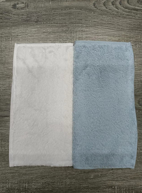 外贸纯棉内ye无捻纱棉花糖蓝色方巾 超柔软白色家用小手帕 微瑕