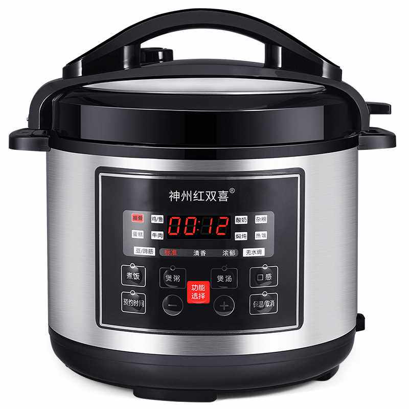 新款神州红双喜电压力锅高压锅智能多功能2l2.5l4l5l6l8l双胆饭煲