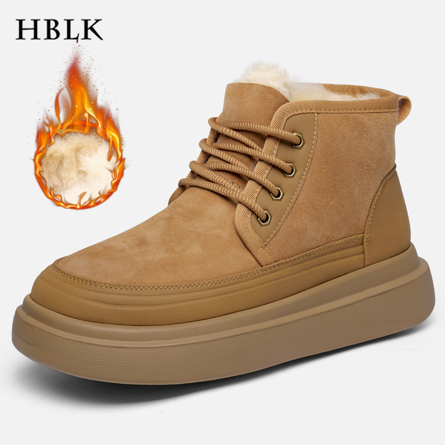 雪地靴男冬季真皮加厚绒保暖男士厚底防滑皮毛一体高帮羊毛大棉鞋,流行男鞋,时尚雪地靴,淘宝优惠券,粉丝福利购,淘宝优惠卷