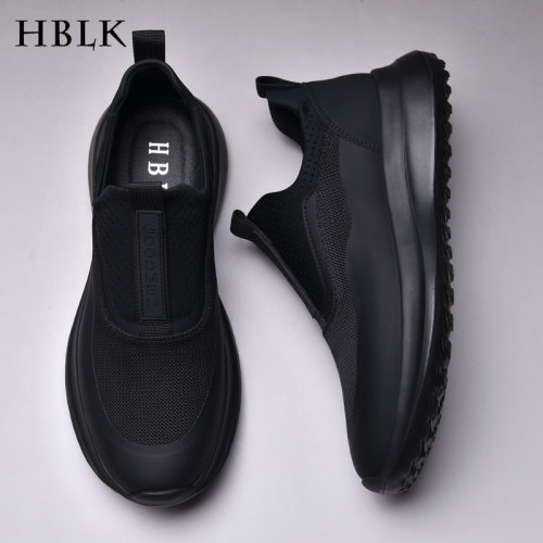 HBLK秋季透气男鞋厚底运动鞋