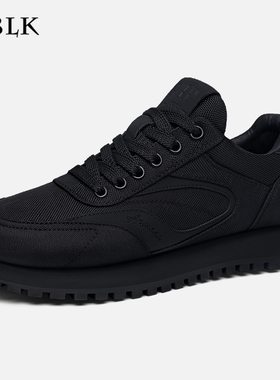 男鞋夏季2026新款网面透气运动鞋男士牛津布黑色潮流百搭休闲布鞋