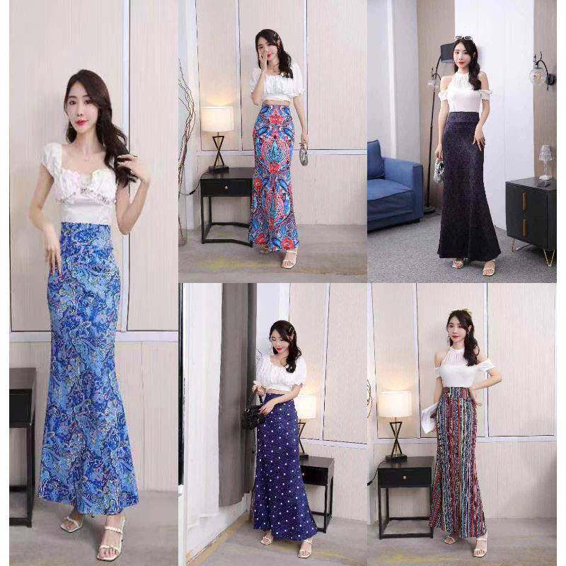 2024 slim elastic wrap buttocks fishtail skirt高弹包臀鱼尾裙