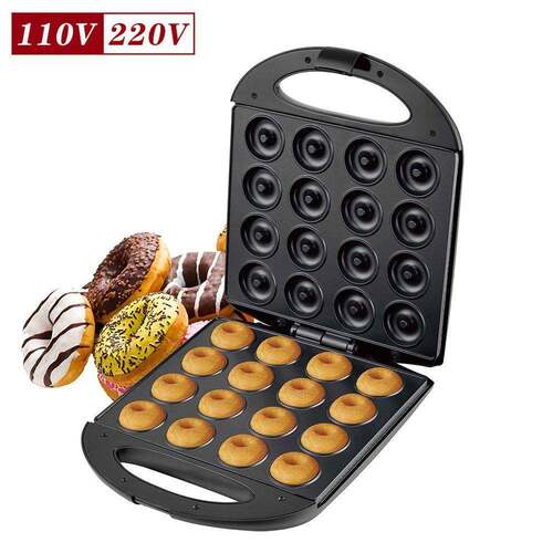 Donut Maker Cake Machine 16孔甜甜圈机早餐蛋糕圆饼机双面加热