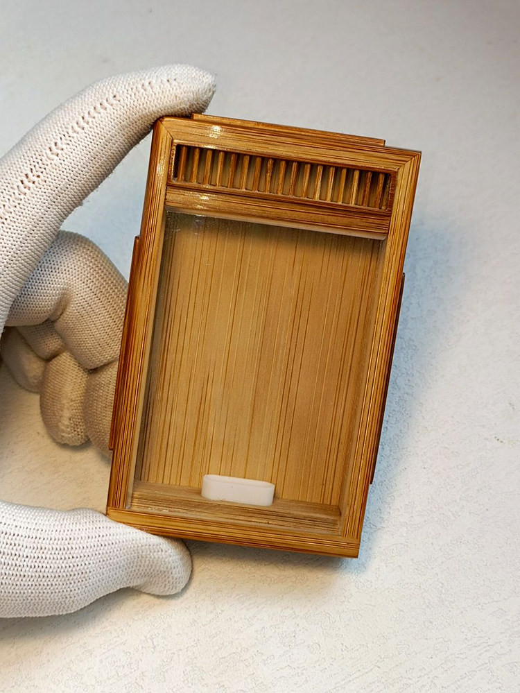 海派虫具毛师傅制 老玉竹三边音窗大黄蛉盒 蛉子盒 蛉虫盒 鸣虫盒