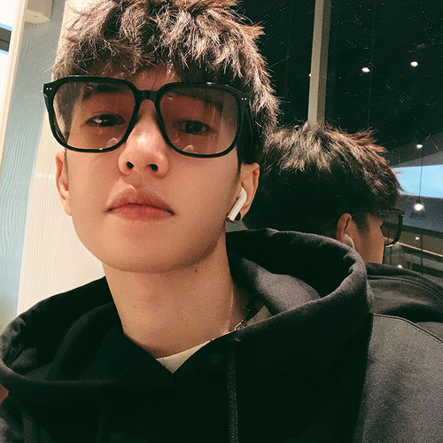 gm墨镜男士潮流眼镜蹦迪黑框茶色