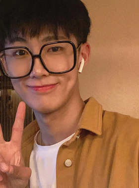 黑色大框防辐射眼镜男抗蓝光护眼韩版潮复古文艺眼镜框女大脸显瘦