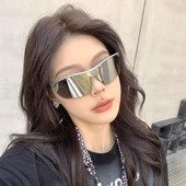 新款 未来感辣妹墨镜女潮酷Y2K一体镜片网红街拍凹造型防晒太阳镜