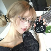 复古新款 银色小框镶嵌钻石眼镜框女高级感防蓝光可配度数平光眼镜