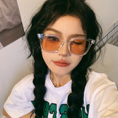 韩版 gm墨镜女潮2025年网红街拍个性 防晒遮阳防紫外线透明黄太阳镜