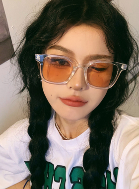 桔里防紫外线方形个性女太阳镜