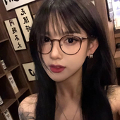 复古韩版 渐变绿色超轻细框素颜神器方圆脸防蓝光配度数近视眼镜女