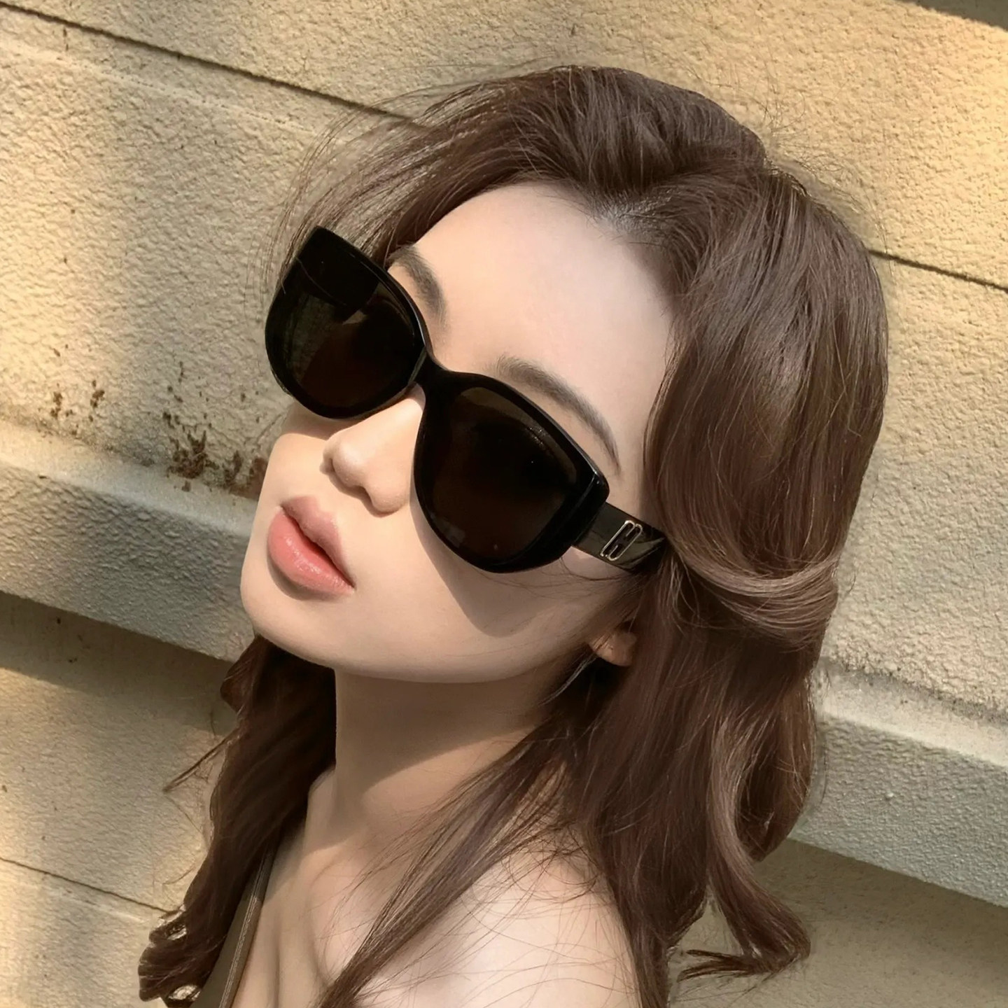 2025新款复古大框椭圆偏光太阳镜女高级感方圆脸街拍时尚遮阳墨镜