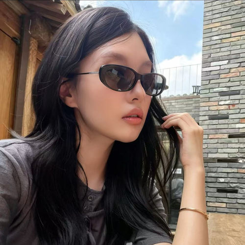 桔里椭圆小框吐司镜防晒百搭女款