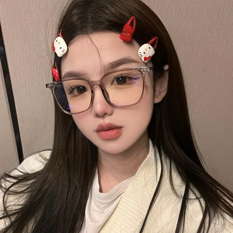 复古黑色全框素颜神器眼睛镜框女款方圆脸显瘦可配近视度数眼镜片