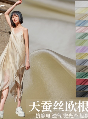 天然丝纱汉服古装布料轻薄透气
