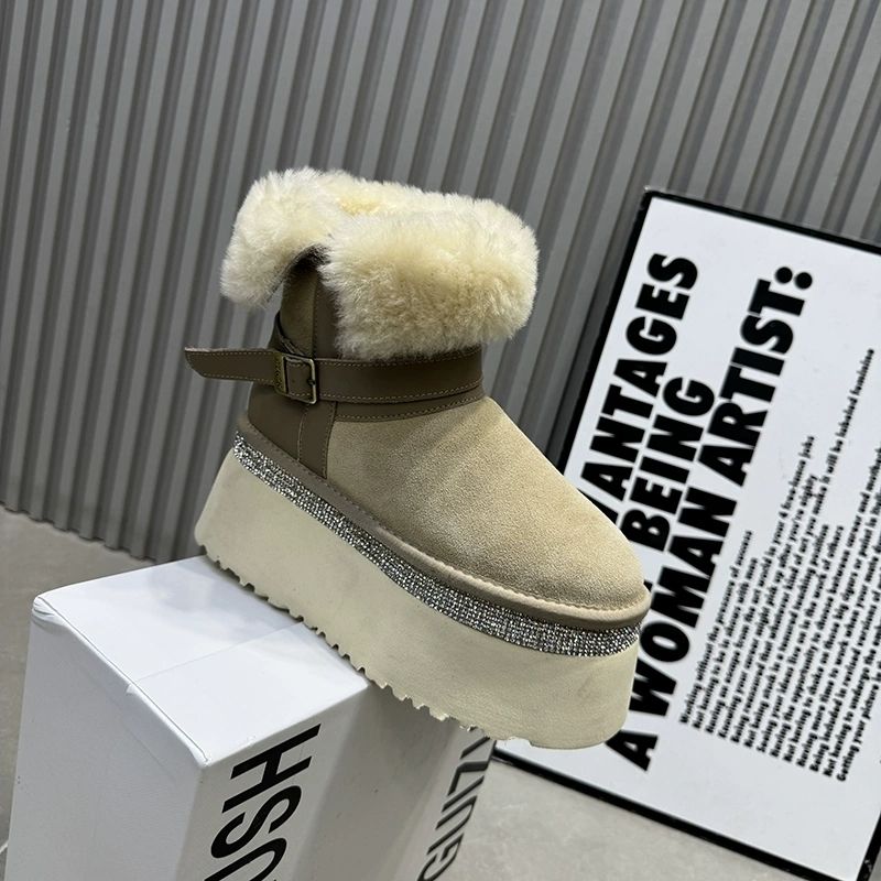 东北大棉鞋女2025新款雪地靴加绒加厚冬季短靴子防水防滑爆款棉靴