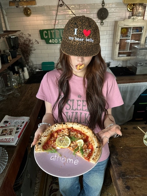 宅宅Athome//失联信号 美式复古发泡字母印花短袖T恤正肩显瘦上衣