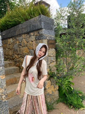 宅宅Athome//【04.15/20PM】新品限时立减 趣味水果串珠短袖T