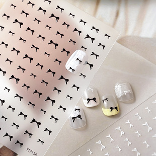 浮雕小蝴蝶结美甲贴纸精致简约小香风流行贴纸饰品手机壳贴纸