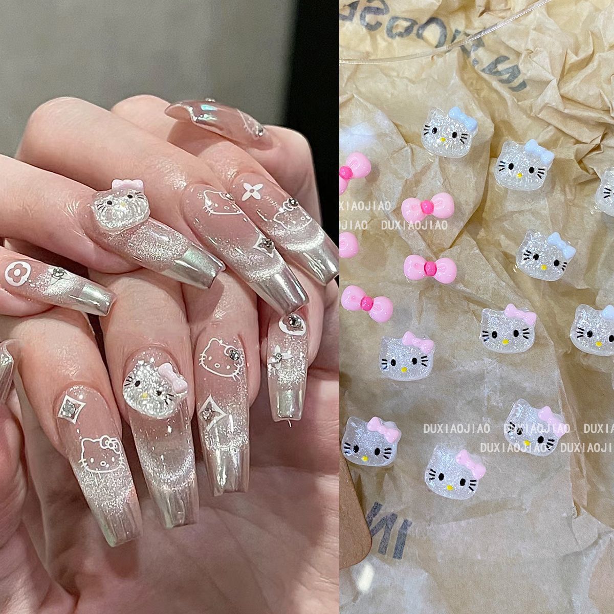 美甲饰品hellokitty凯蒂猫卡通