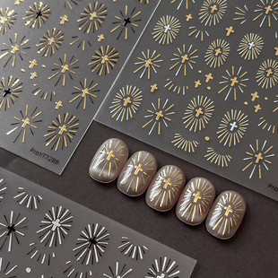 神谕圣光十字架美甲贴纸饰品新工艺轻奢风装 饰贴纸手机壳贴纸