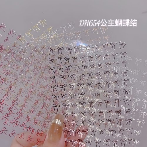 美甲金银黑白红极细法式指甲贴纸