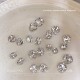 美甲新款 10颗装 K9白色成品堆钻高级爆闪指甲钻饰无底托轻奢