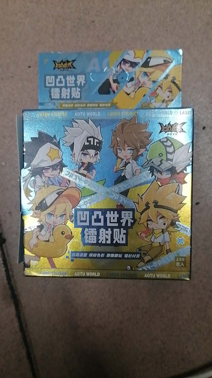 特价正版凹凸世界烫金镭射贴纸盲盒装饰随贴细闪