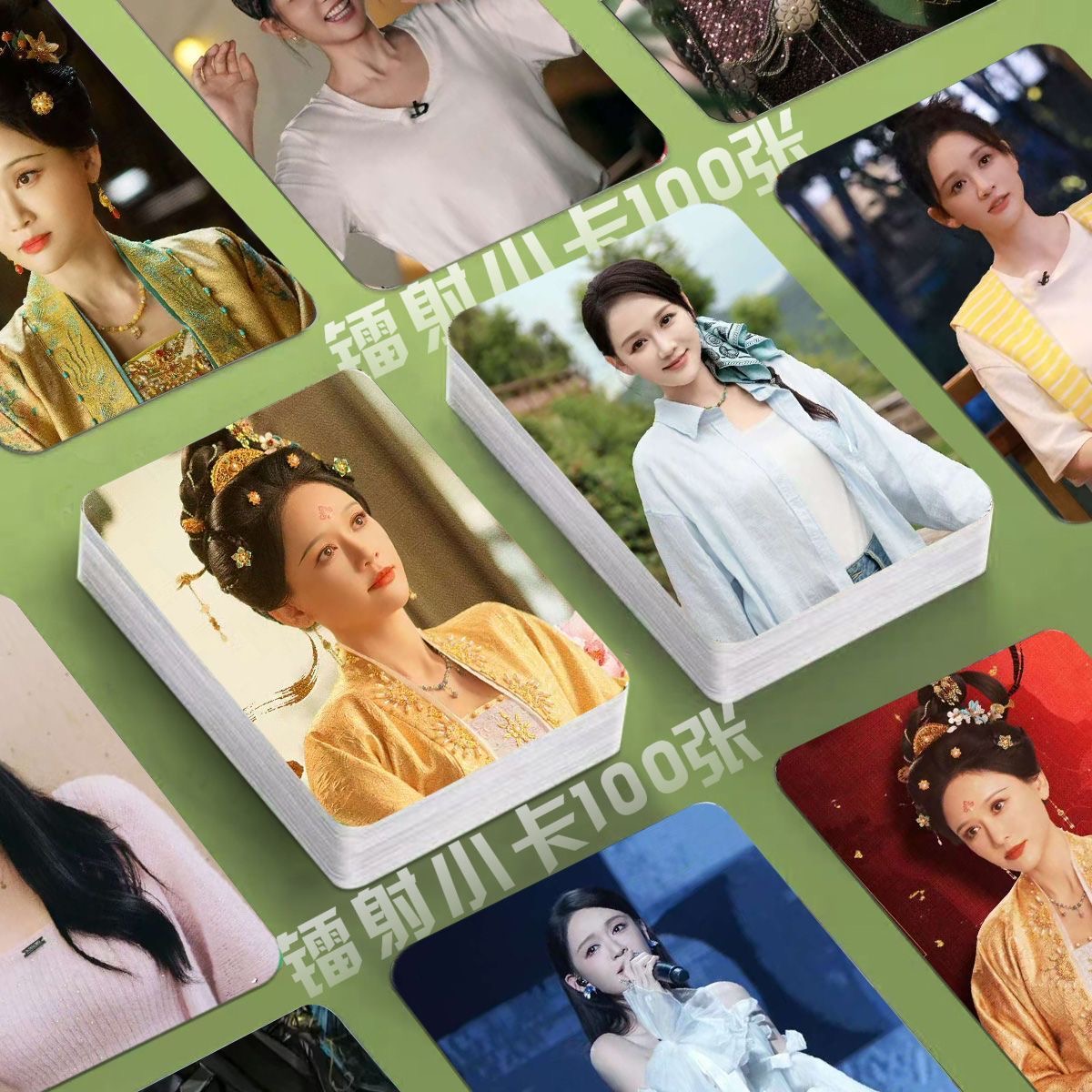 陈乔恩山河枕镭射小卡电视剧照片定制3寸圆角lomo卡片同款明信片