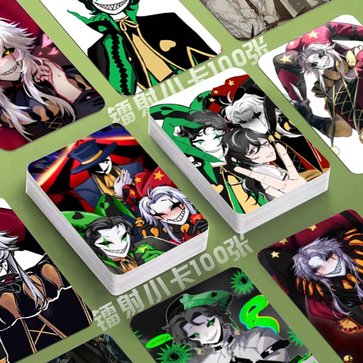 怪诞马戏团镭射小卡游戏二次元定制3寸圆角lomo卡片同款diy明信片