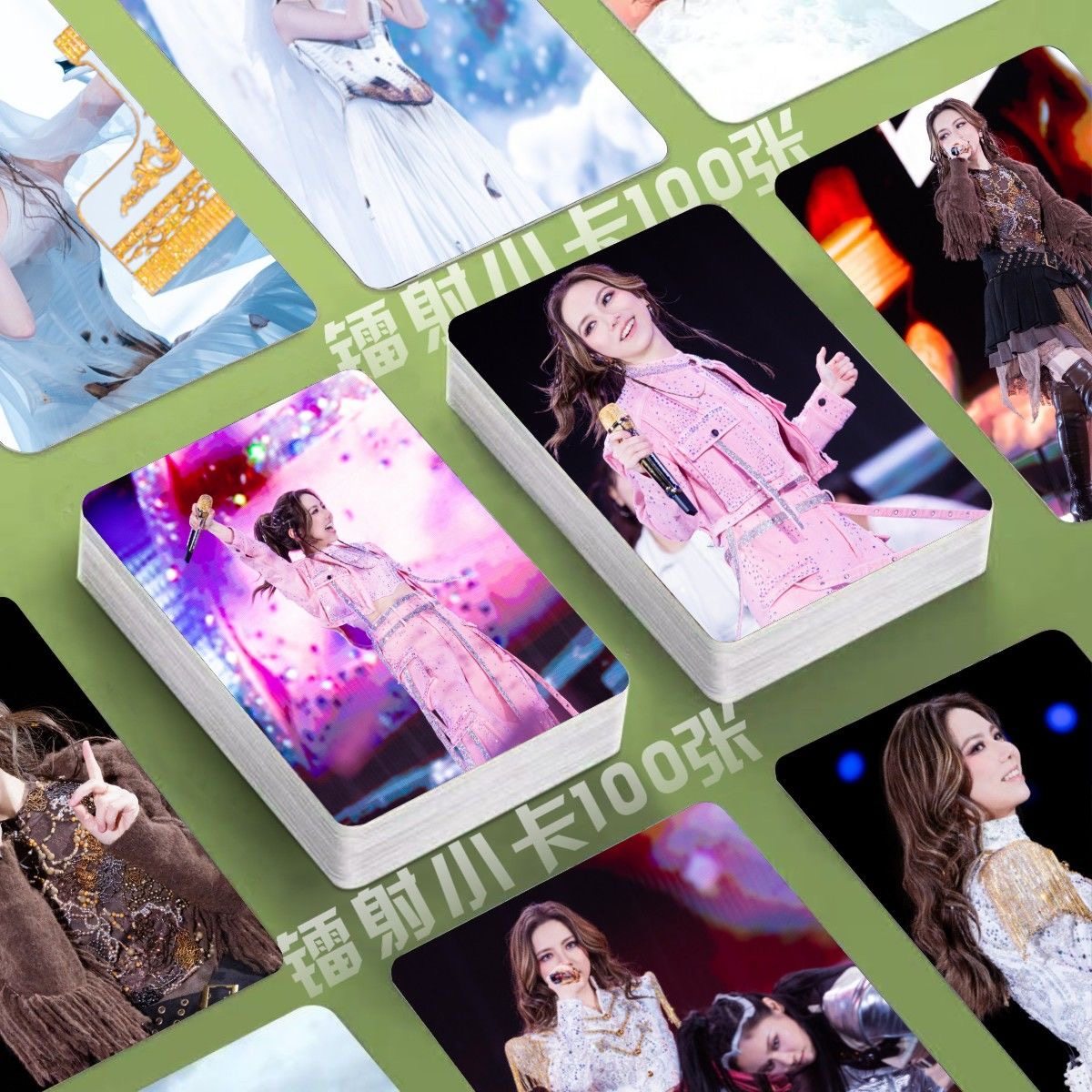 邓紫棋IAMGLORIA世界巡回演唱会镭射小卡100张照片定制lomo卡3寸