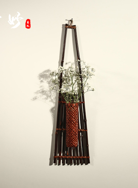 竹妙日式紫竹居家复古花瓶