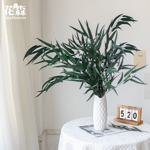 永生花小米果桉树叶搭配草植物叶子搭配装饰配北欧风尤加利DIY