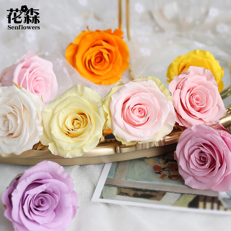 diy进口大地农园4-5cm单朵永生花