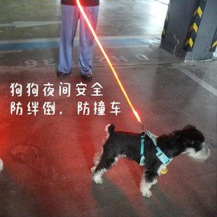 新款网红发光小狗狗牵引绳小型幼犬泰迪比熊博美宠物狗链遛狗绳子