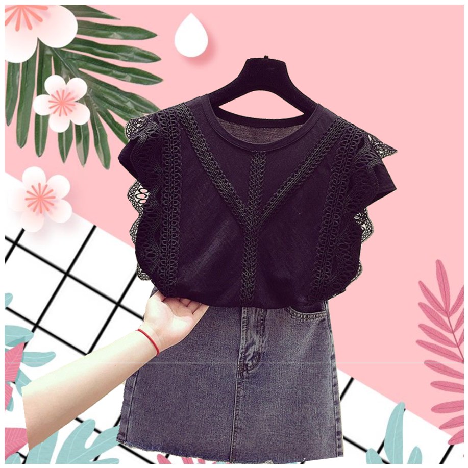 Summer wear 2019 new pattern white Lace shirt jacket lady Versatile Easy Short sleeved Chiffon Western style Blousein the Women's clothing/Boutique , Lace shirt/Chiffon shirt  category - from Buy2taobao.com to provide professional Taobao agent buy service
