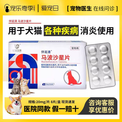 伴延清马波沙星片细菌感染消炎药