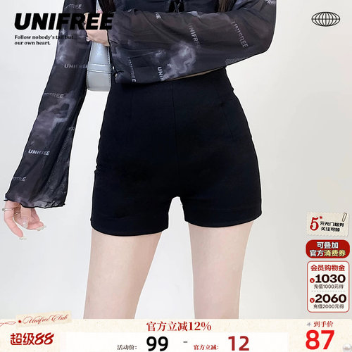 UNIFREE复古蕾丝休闲裤