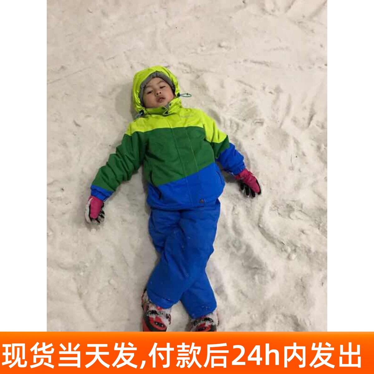 外贸原单儿童滑雪服套装男女童中幼大童棉衣服滑雪衣防水保暖透气