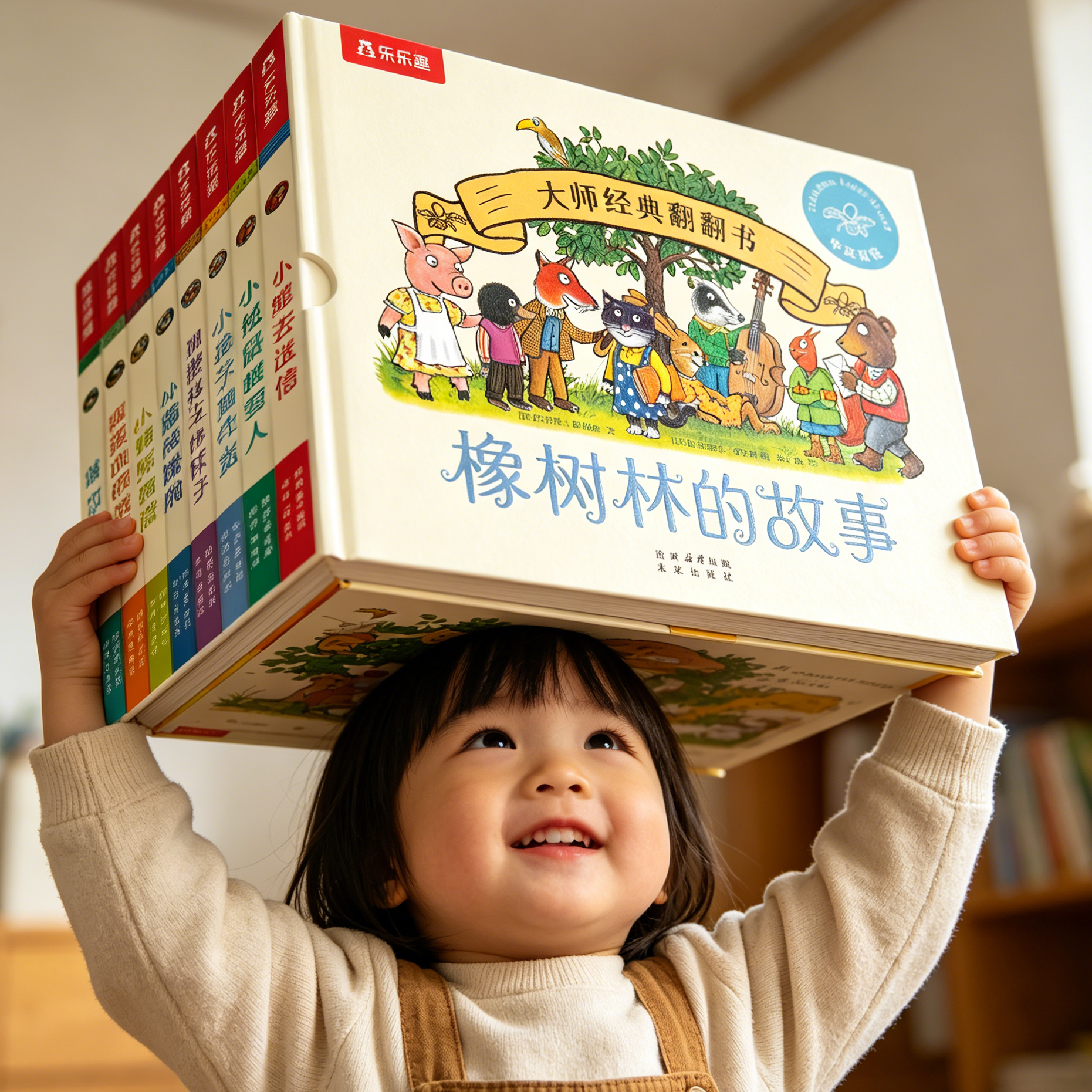 树林的故事8册翻翻书宝宝绘本0到3岁橡捉迷藏婴幼儿童启蒙认知蒙氏早教书小月龄故事图画书1-2岁读物洞洞书硬壳纸板科普触摸书籍