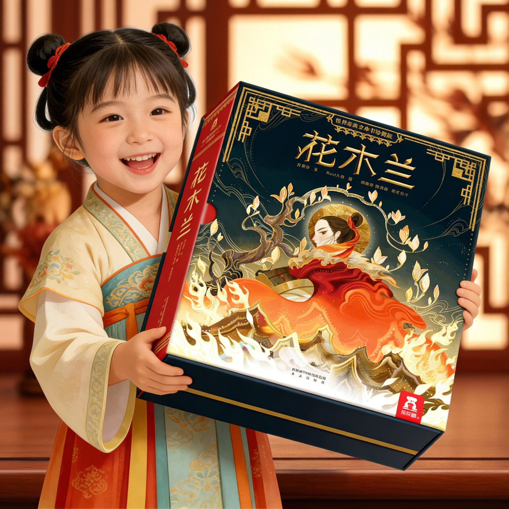 【儿童礼物】花木兰珍藏版3d立体书送孩子小朋友新年节日礼物中国传统文化书籍6-8到10岁读物礼品生日收藏创意周边儿童故事书绘本