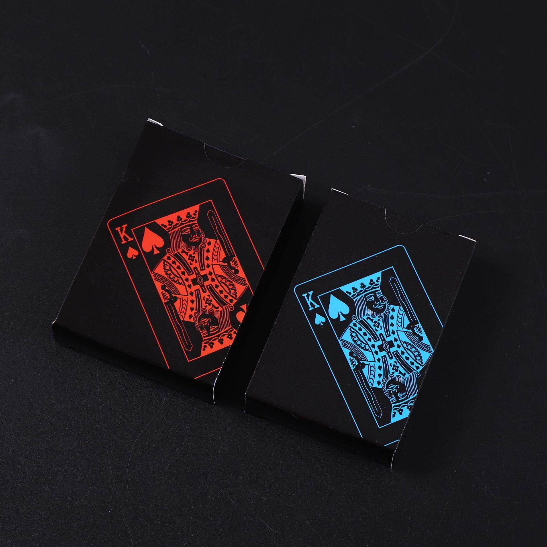 塑料扑克牌创意黑色防水收藏扑克道具飞牌花切扑克斗地主卡牌