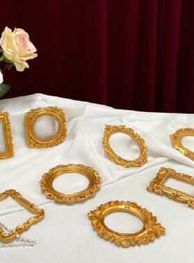 跨境维多利亚金色热卖DIY画框娃娃屋场景真装饰画微缩模型配件